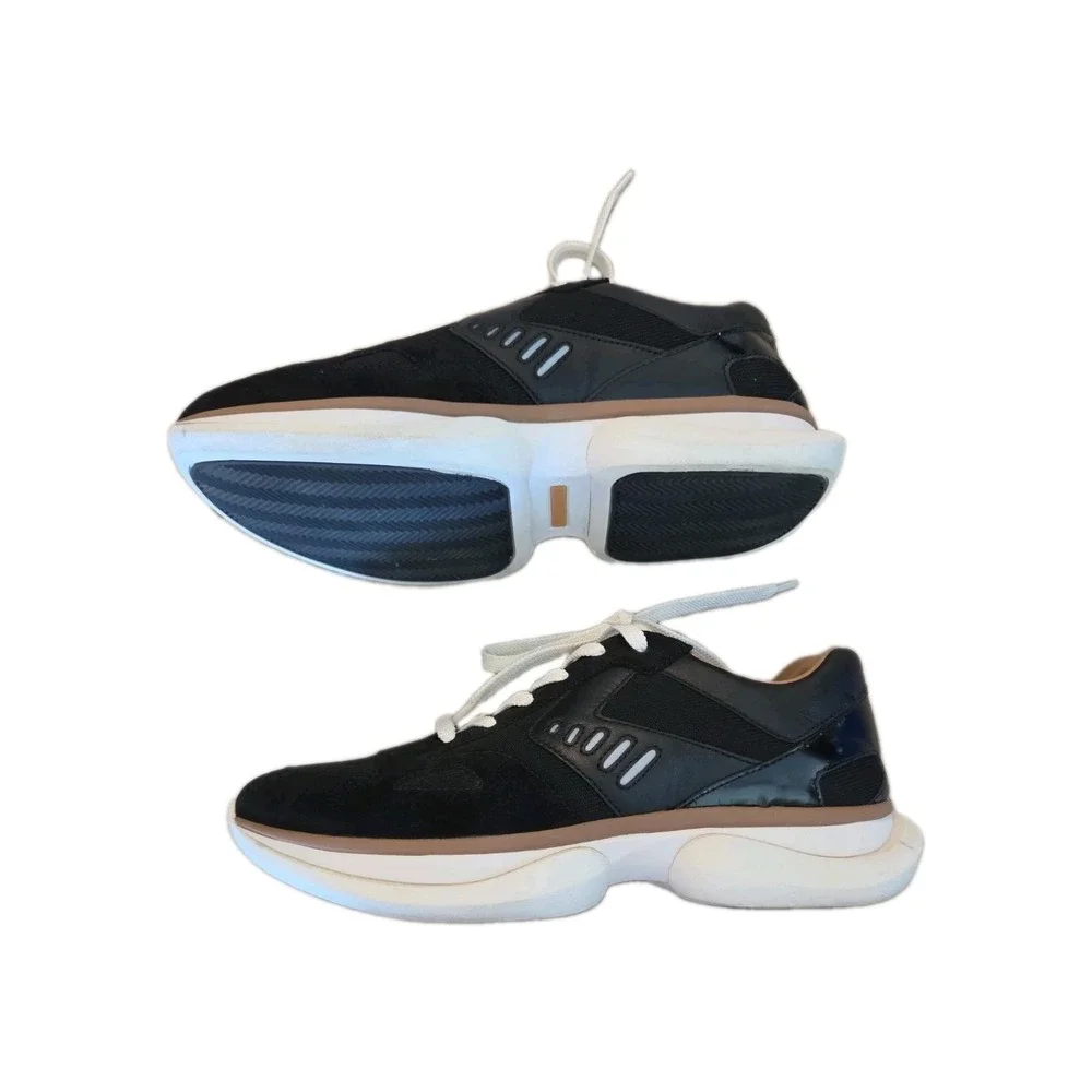 Tory Burch Sport bubble lace up Sneakers Black White Size 10.5